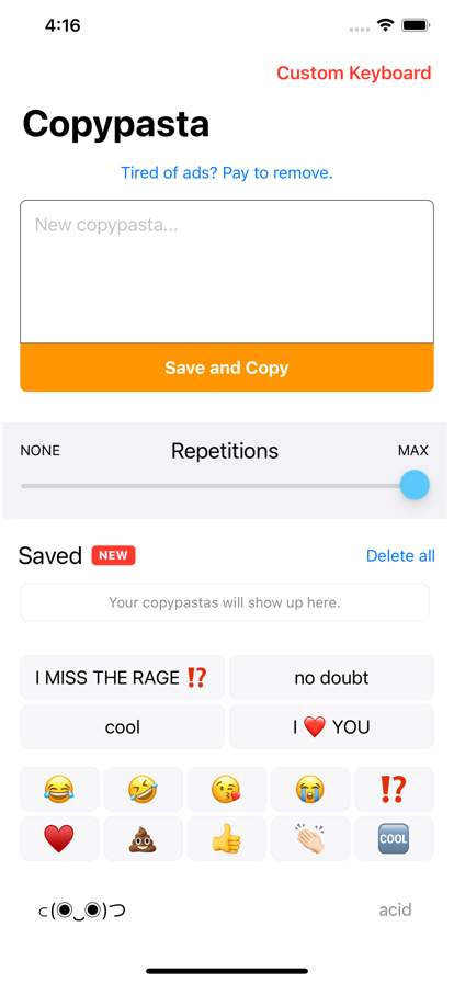 Copypasta Keyboard