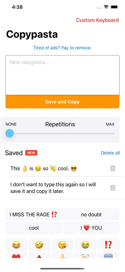 Copypasta Keyboard