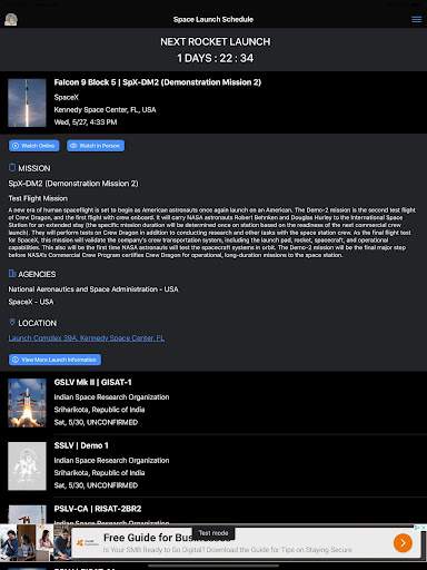 Space Launch Schedule