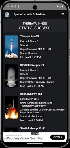 Space Launch Schedule